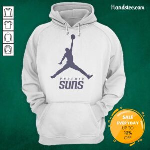 Alt Text: Premium Phoenix Suns NBA Jordan Logo Hoodie featuring vibrant colors and a stylish design for fans.