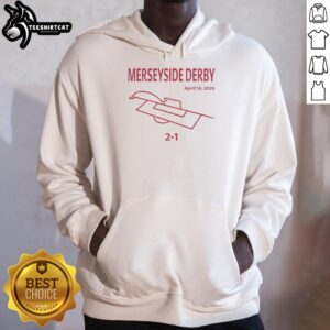 Official Merseyside Derby hoodie from April 18, 2026, featuring team logos and vibrant colors for fans.