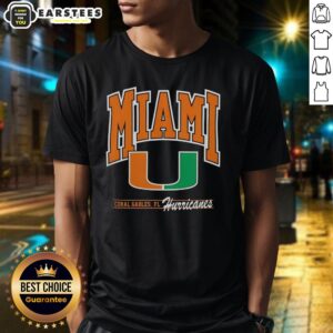 Hot University of Miami Hurricanes T-shirt featuring vibrant colors, perfect for fans in Coral Gables, FL.