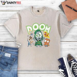 Alt Text: Nice Doom Generation Dr. Doom Washed T-Shirt featuring a vintage graphic design and soft fabric for casual wear.