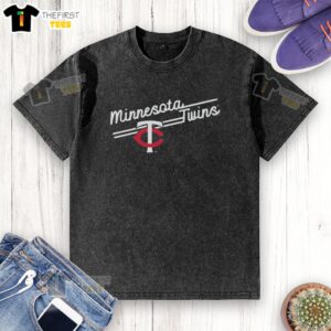 Top Minnesota Twins Soft As A Grape washed t-shirt in navy blue, featuring logo, perfect for casual fans.
