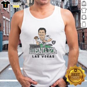 Awesome Las Vegas Raiders tank top by Fernando Mendoza showcasing team colors and logo, perfect for fans.