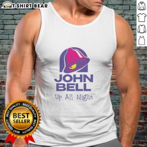 Alt Text: Vintage John Bell Up All Night tank top featuring a retro design, perfect for casual wear and music lovers.