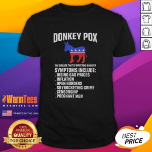 Nice Donkey Pox T-Shirt featuring bold graphics about the disease infecting America, perfect for awareness and humor.