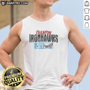 Official Trenton Ironhawks Est 2026 logo tank top featuring a bold design for fans and athletes alike.