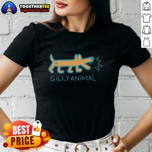 Funny Silly Animal Ladies Tee featuring playful graphics of cute animals for a fun and quirky style.