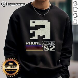 Top Phone Home Signal Sent 82 Pixel Art Sweatshirt featuring vibrant pixel graphics and comfortable design.