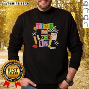 Top Time to Lock In Don't Stress Teachers Test Day Sweatshirt, perfect for educators preparing for exam day.