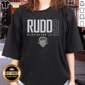 Washington Spirit Ladies Tee featuring Nice Rudd design, perfect for fans supporting women's soccer in style.