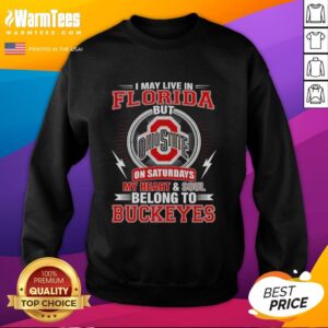 Ohio State Buckeyes sweatshirt design for fans living in Florida, showcasing team pride and comfort.