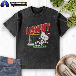 Top Hello Kitty x USWNT Kick Washed T-Shirt featuring a playful design and vibrant colors for fans of both brands.