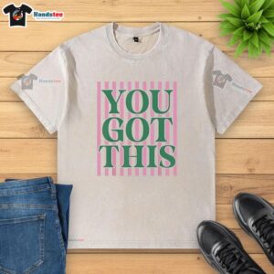 Premium 'You Got This Test Day' teacher matching state stripes funny washed t-shirt for educators and students.