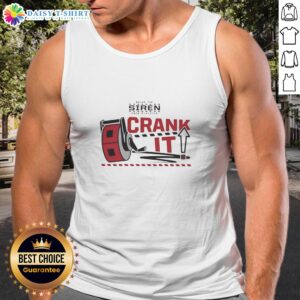 Good Carolina Hurricanes NHL Rinky Crank It Sound The Siren 2026 Playoffs tank top featuring team colors and logo.