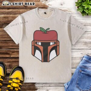 Awesome Boba Fett Star Wars New York Mets apple logo washed t-shirt featuring a vibrant design and comfortable fit.