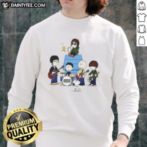 Pretty Snoopy Peanuts Oasis sweatshirt featuring vibrant colors and a playful design of Snoopy and friends.