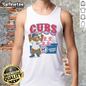 Premium Preschool Mitchell & Ness Cream Chicago Cubs Step Back Up Tank Top for kids, perfect for young Cubs fans.
