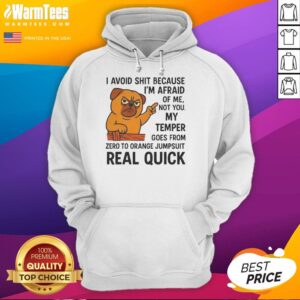 Alt Text: Adorable pretty angry pug wearing an orange jumpsuit hoodie, showcasing a cute yet fierce expression.