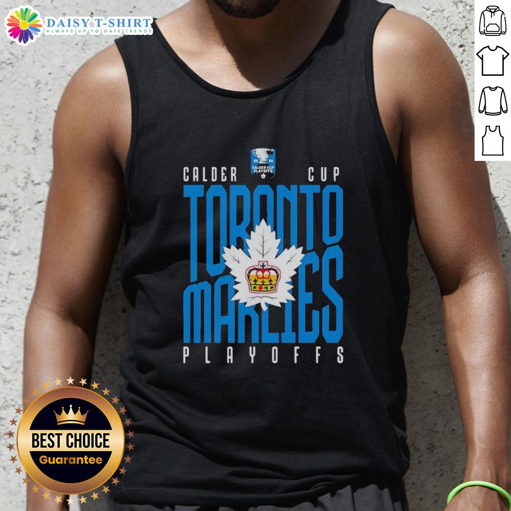 Top Toronto Marlies Calder Cup Playoffs American Hockey League Tank Top Toronto Marlies Calder Cup Playoffs tank top featuring team logo and colors, perfect for AHL fans and supporters.