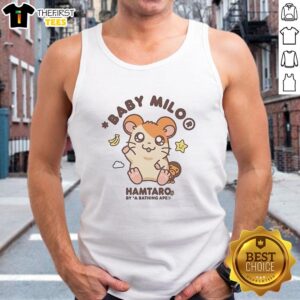 Original Hamtaro Baby Milo Kawaii Tank Top featuring cute characters and vibrant colors, perfect for casual wear.