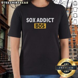 Premium Sox Addict Boston Ladies Tee featuring a stylish design perfect for passionate Boston Red Sox fans.