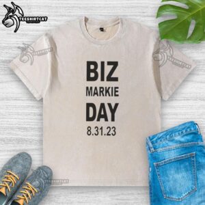 Alt Text: Official Biz Markie Day 8-31-23 washed t-shirt featuring vibrant design and tribute to the legendary artist.