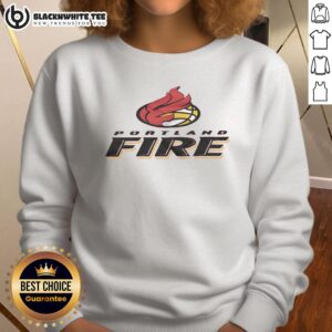 Stylish Top Portland Fire sweatshirt featuring team logo, perfect for fans and casual wear in vibrant colors.