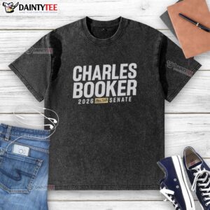 Hot Charles Booker for US Senate washed t-shirt featuring bold graphics and a stylish design for supporters.