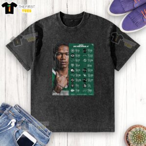 Hot New York Jets NFL 2026 Season Schedule graphic on a washed t-shirt, featuring all kickoff times and dates.