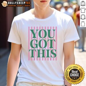 Alt Text: Awesome 'You Got This' Test Day Teacher T-Shirt with matching state stripes, perfect for educators motivation.