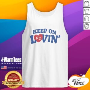 Vintage Keep On Kc Lovin Tank Top featuring a retro design, perfect for casual summer style and music festival outfits.