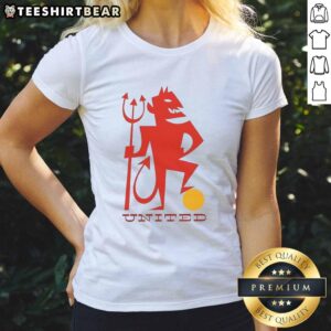 Good United Red Devil Ladies Tee featuring a stylish design perfect for female fans of Manchester United.