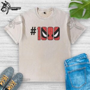 Alt Text: Original The Amazing Spider-Man 1000 Eyes logo on a washed t-shirt, featuring a stylish and vibrant design.