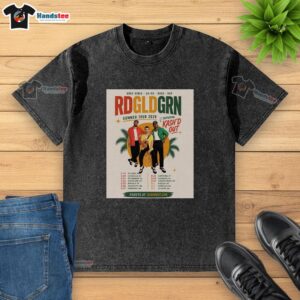 Official Rdgldgrn Good Vibes Go-Go Rock Rap Band Summer Tour 2026 washed t-shirt featuring vibrant design.