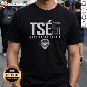 Top Tss 5 Washington Spirit T-Shirt featuring vibrant team colors and logo, perfect for fans of women's soccer.