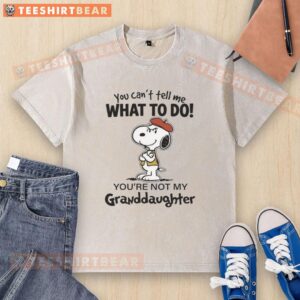 Awesome 'You Cant Tell Me What To Do, Youre Not My Granddaughter' washed t-shirt design in vibrant colors.