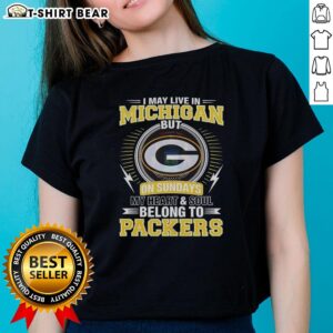 Good Green Bay Packers NFL ladies tee showcasing love for the team, perfect for fans living in Michigan on game day.