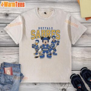 Pretty Buffalo Sabres Disney Team Ice Hockey washed t-shirt featuring vibrant graphics and comfortable fit.