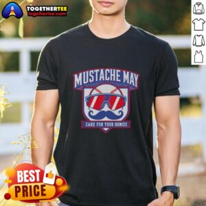 Good Mustache May 2026 T-Shirt featuring fun design to care for your homies, perfect for mustache lovers and friends.