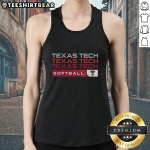 Awesome Texas Tech Red Raiders college softball hype tank top in vibrant colors, perfect for game day and fan support.