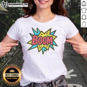 Awesome The Crash Dad Boom Ladies Tee featuring a stylish design perfect for casual outings and comfortable wear.