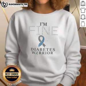 Nice I'm Fine Diabetes Warriors Sweatshirt, showcasing a stylish design for diabetes awareness and support.