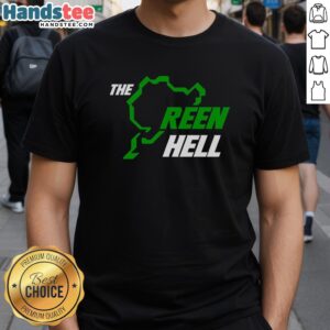 Alt Text: Awesome The Green Hell Ain't Easy Being T-Shirt featuring a bold graphic design perfect for outdoor enthusiasts.
