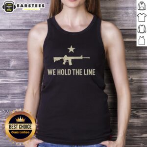 Good Kesihan 1776 patriotic American flag tank top with 'We Hold The Line' graphic for proud Americans.