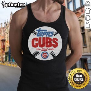 Awesome Chicago Cubs MLB X Topps Baseball tank top featuring vibrant team graphics and a stylish design for fans.