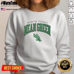 Alt Text: Hot North Texas Mean Green Classic Logo Sweatshirt in green, featuring the iconic university logo prominently displayed.