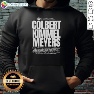 Top USA hoodie featuring 'The World Is Watching' design, inspired by Colbert, Kimmel, and Meyers.