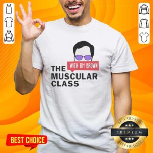 Alt Text: Premium The Muscular Class Rm Brown T-Shirt featuring a stylish design for fitness enthusiasts and casual wear.