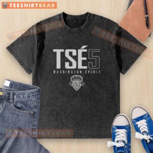 Good Tses 5 Washington Spirit washed t-shirt featuring team colors and logo, perfect for fans and casual wear.