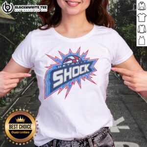 Top Detroit Shock 03 ladies tee featuring vibrant team colors and stylish design for dedicated fans.