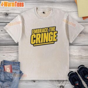 Official Embrace The Cringe Washed T-Shirt featuring a trendy design, perfect for casual wear and self-expression.